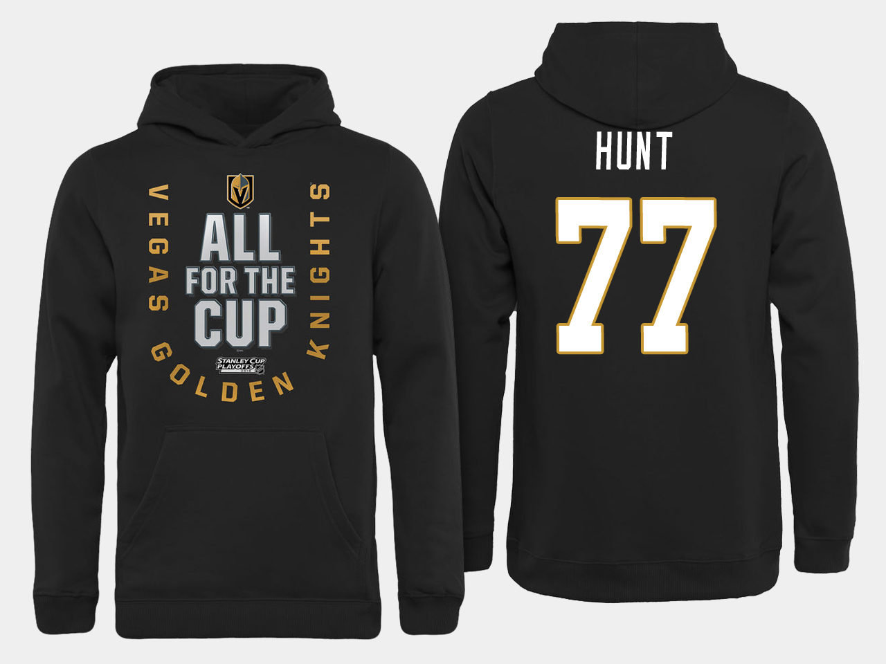 Men NHL Vegas Golden Knights #77 Hunt All for the Cup hoodie